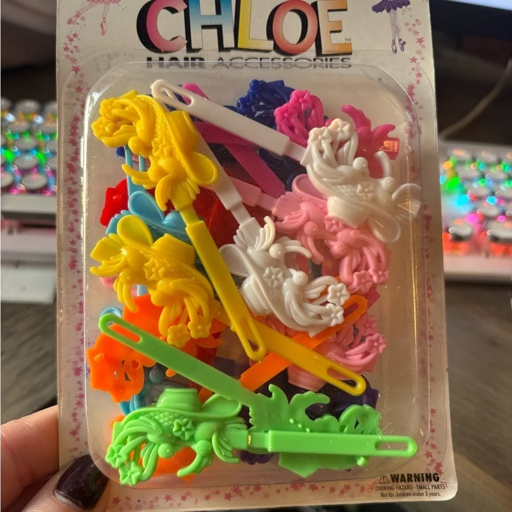Chloe Colorful Kids Hair Clips Set